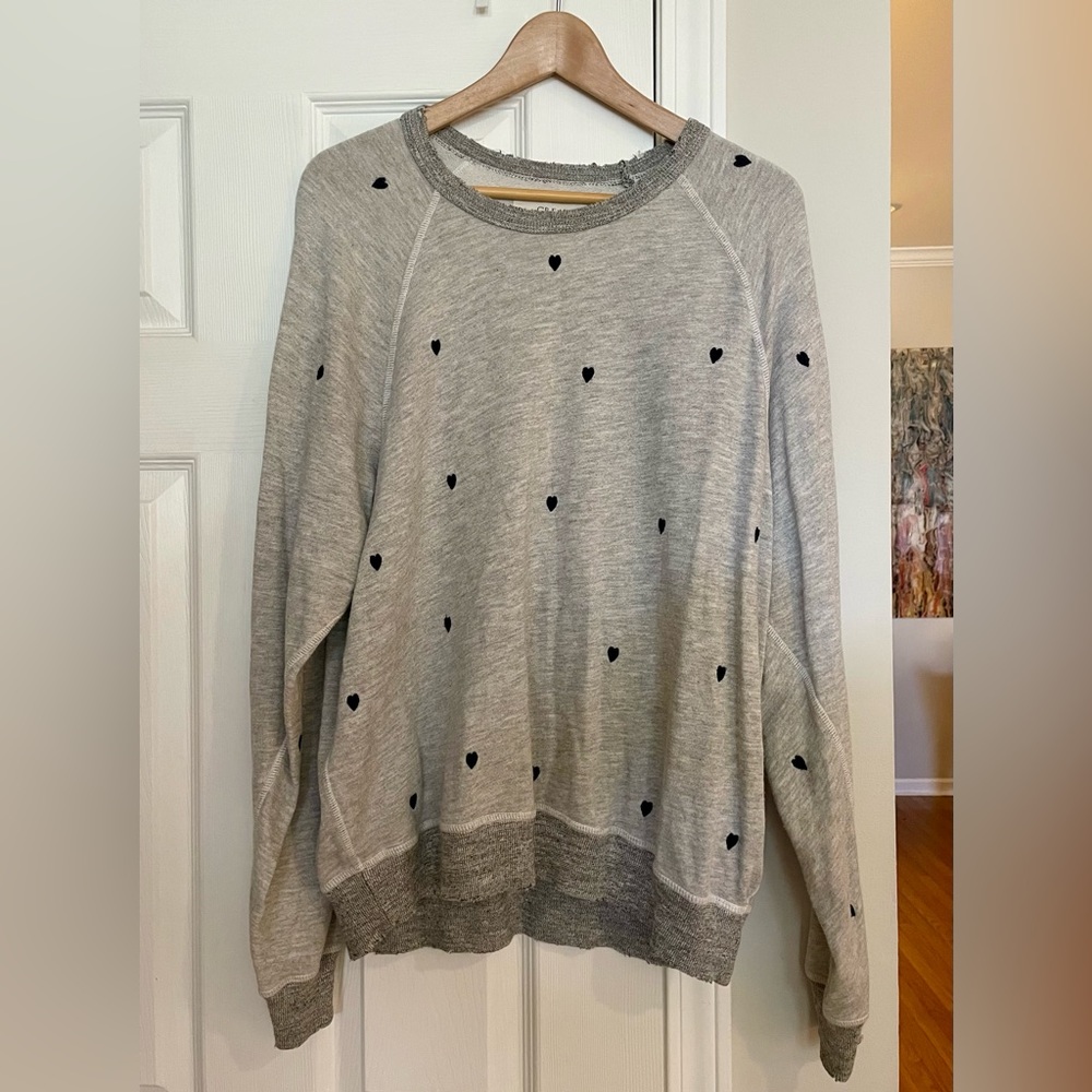 The Great Heart Print Sweatshirt, Size 2